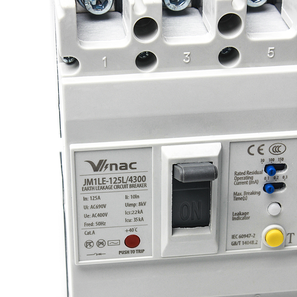 JM1LE Series RCBO 1 2 3 4 P 16-800A 50kA