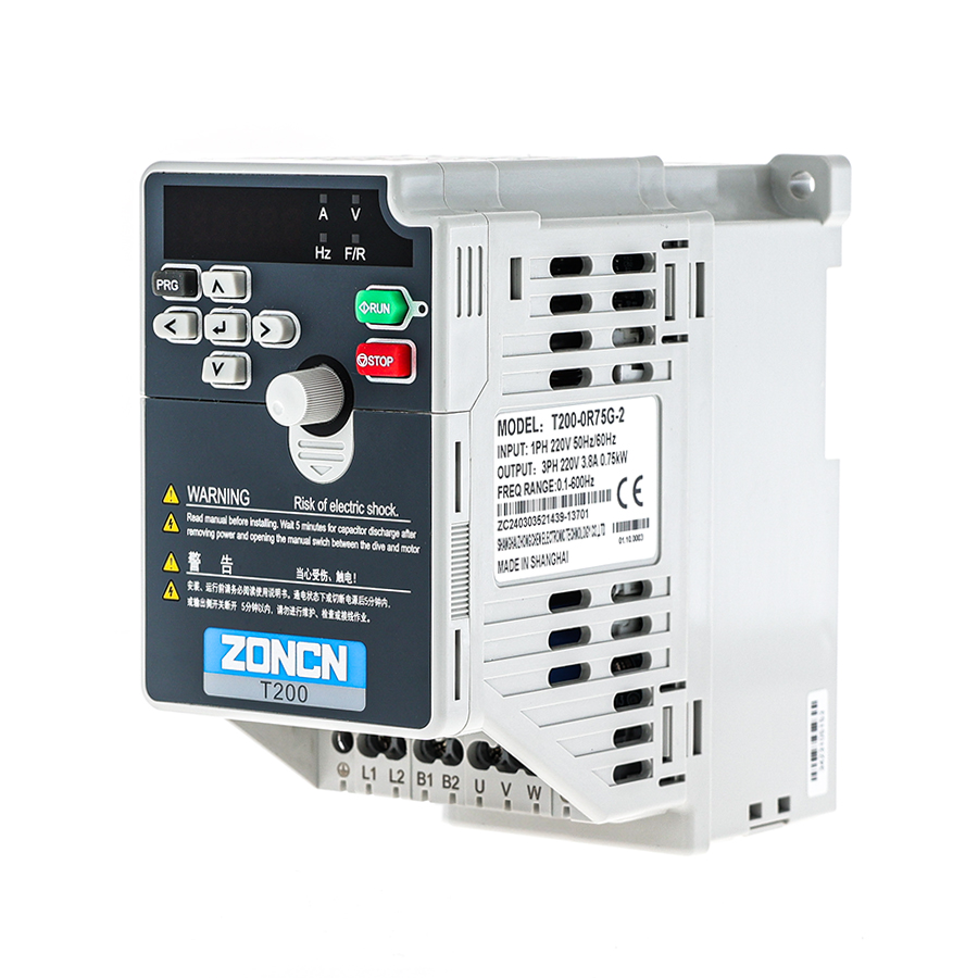 T200 0.4-55KW Vector Control Small Variable Frequency Drive AC Drive VFD for Motor 