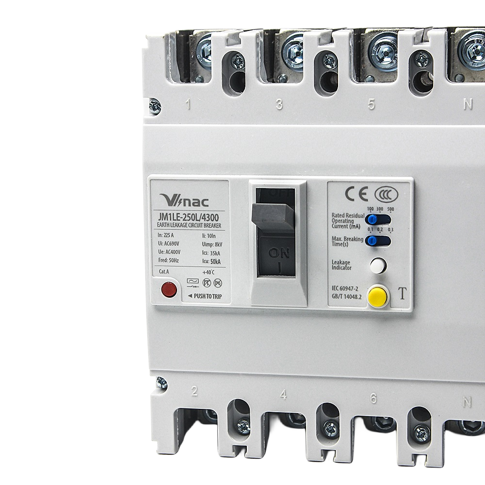 JM1LE Series RCBO 1 2 3 4 P 16-800A 50kA