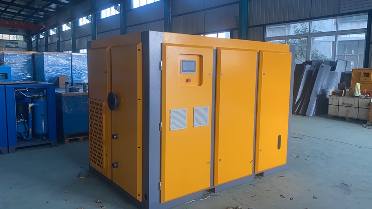Two-Stage Compression Permanent Magnet Variable Frequency Rotary Screw Air Compressor 